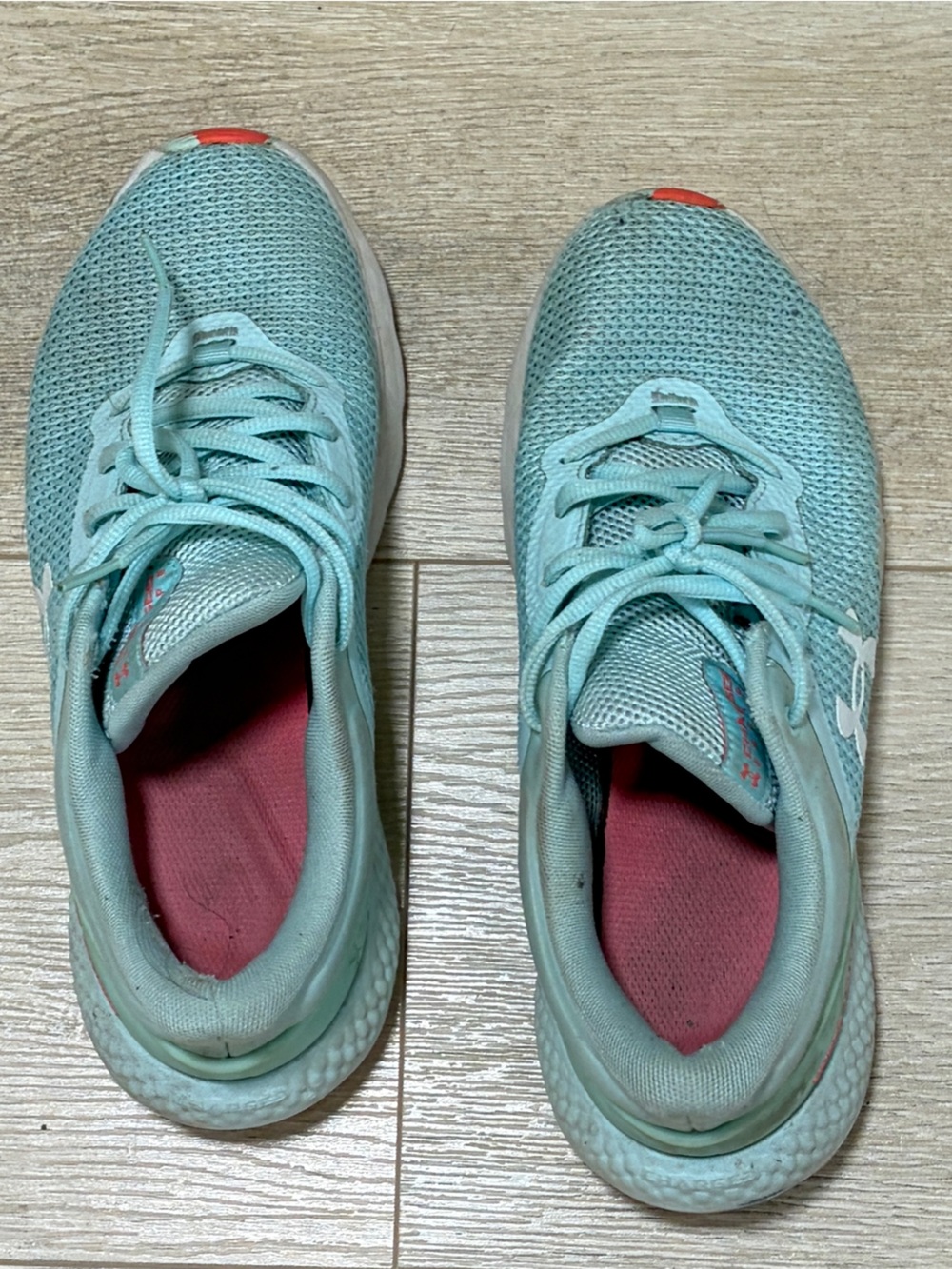Under Armour Women Mint Green Sneakers with Pink Insoles